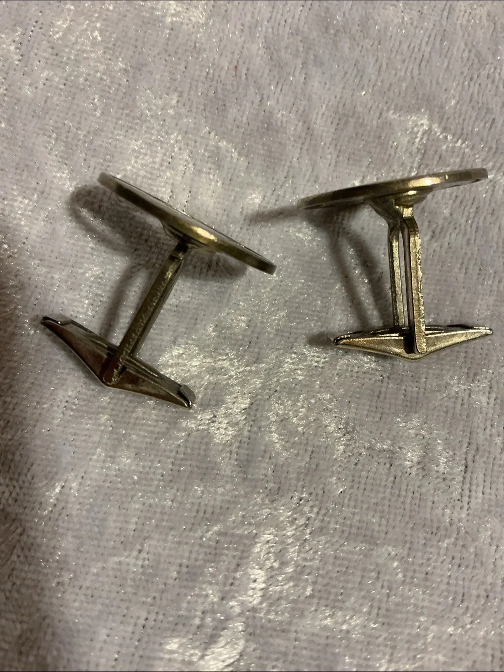 Vintage Silver-Tone Buffalo & Native Profile Cufflinks - Men's Accessory